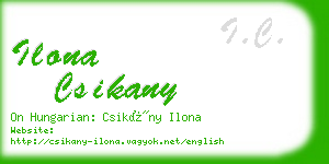 ilona csikany business card